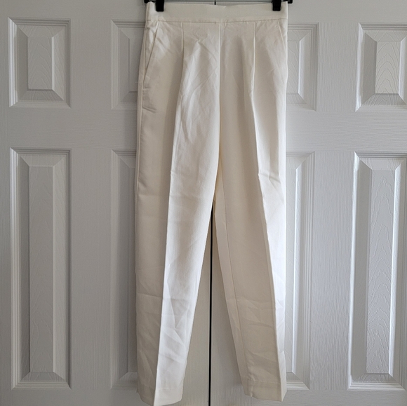 Ann Taylor Easy Ankle High Rise Pull On Pant, White, Women's Size XXS - Picture 6 of 11